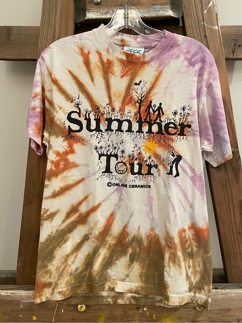 Grateful Dead Tie-Dye "Summer Tour" Graphic Tee - Purple, Orange, Brown